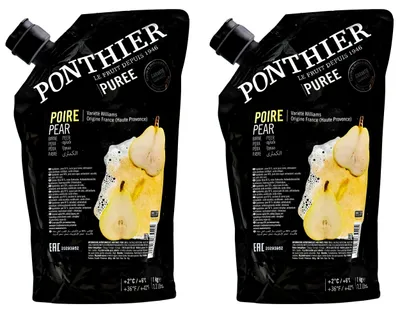 Produktbild von Ponthier BIRNEN PÜREE Frucht-Püree 2x 1KG höchste Qualität