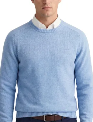 Produktbild von Gant Pullover hellblau meliert Wolle