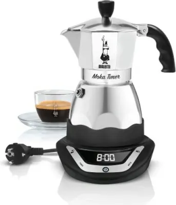 Produktbild von Bialetti Moka Timer 6 Tassen, programmierbarer Espressokocher