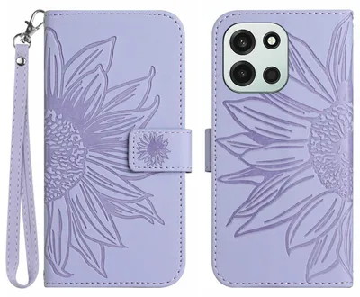 Produktbild von OnePlus Nord 6 Hülle - Coverup Sonnenblume Klapphülle mit Schlüsselband - Lavendel