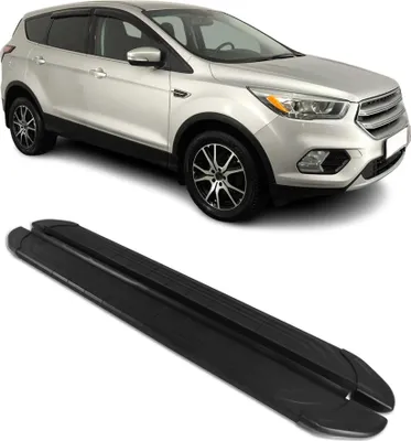 Image de Marchepieds Latéraux pédale pour Ford Kuga 2013-2019 2Pcs Aluminium Noir