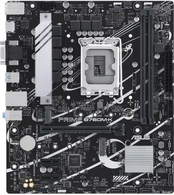 Image de Carte mère ASUS PRIME B760M-K, Intel B760, LGA 1700, micro ATX, DDR5, 96 Go