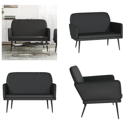 Zdjęcie produktu dla vidaXL Ławka czarna 107x80x81 cm imitacja skóry - Ławka - Ławki - Ławka - Ławka wejściowa