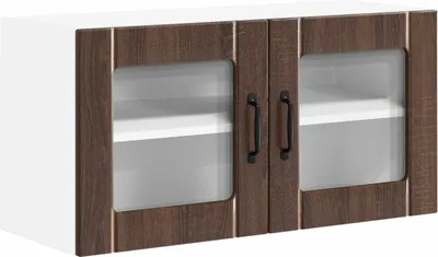 Produktbild von vidaXL Wandglas-Schrank LUCCA Brauneiche 80 x 31 x 40 cm Holzwerkstoff