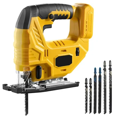 Immagine prodotto di Sega circolare portatile senza fili - Senza batteria - 3500 giri/min - Angolo di taglio di 45° - Azionamento manuale - Ideale per la lavorazione del legno
