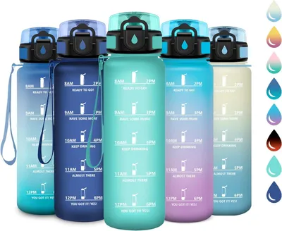 Image de Bouteille d'eau avec filtre, 500 ml, sans BPA, réutilisable, idéale pour l'école et le bureau