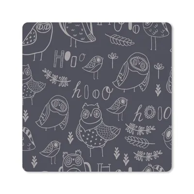 Produktbild von MuchoWow® Mauspad Mousepad Muster - Vogel - Eule 30x30 cm - Mousepads - Maus Mat - Pad - Mausunterlage - Gaming