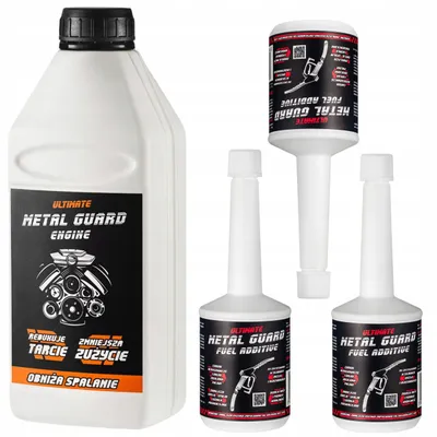 Produktbild von Metal Guard Engine + Fuel Set 1600 ml Motoröl Additiv Kraftstoffzusatz Diesel Benzin Turbo DPF Motorschutz Reibungsschutz Verbrauch Senken