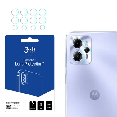 Produktbild von 3mk Hybridglas Lens Protection für Motorola Moto G13/G23 Kamera Objektiv Kameralinse 0,16mm 6H (4 Stück)