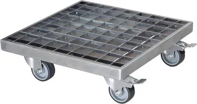 Image de Chariot de transport industriel en acier avec 2 freins et une capacité de charge de 200 kg