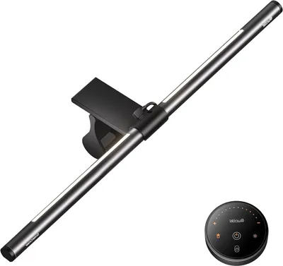 Obrázok produktu pre Monitorová lampa – Osvetlenie obrazovky – Osvetlenie pracovného stola – Dvojité svetelné zdroje – 51 cm – Čierna