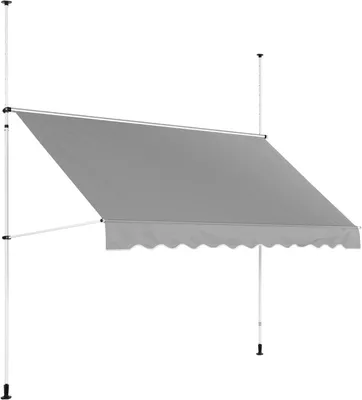 Obrázok produktu pre Uniprodo upínacia markíza - 2 - 3,1 m - 300 x 120 cm - odolná proti UV žiareniu - antracitovo sivá / biela