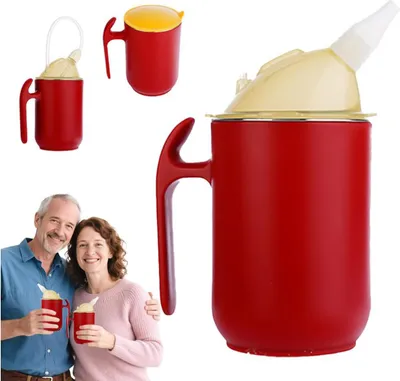 Produktbild von 400ml Trinkbecher, Pflegebecher für ältere Menschen, Patienten & Behinderte – Multifunktional & leicht zu greifen