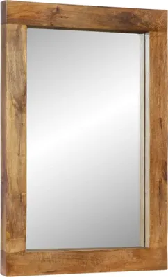 Image de vidaXL Miroir 70x50 cm bois massif mangue et verre
