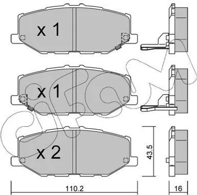 Produktbild von CIFAM Bremsbeläge Satz Vorne Bremsklötze für SUZUKI Jimny IV SUV (A6G) 822-1215-0
