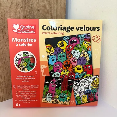 Image de Coloriage Velours – Monstres à colorier