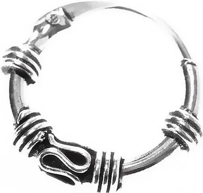 Produktbild von Single 925 Sterling Silber Keltische Celtic Bali Kleine Ohrringcreole 11mm 7116
