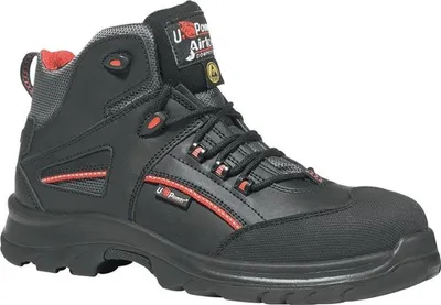Produktbild von Sicherheitsstiefel Teak Gr.42 schwarz/rot Leder S3 SRC ESD EN20345