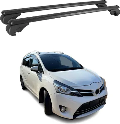 Produktbild von Dachträger Grundtäger für Toyota Verso 2009-2018 75kg Aluminium Schwarz 2 tlg