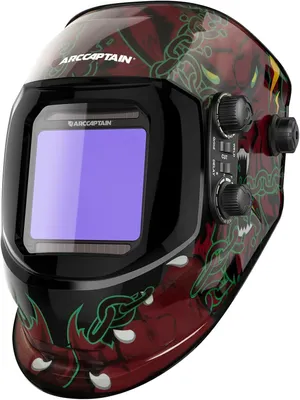 Produktbild von ARCCAPTAIN Schweißhelm Vollautomatik Schweisshelme mit Extra Großem Sichtfeld 10X9cm, Wahre Farbe Schweißerhelme