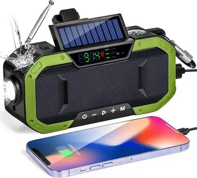 Produktbild von Solarbetriebene Notfallradio - Handkraftbetriebene Notfallradio - Solarbetriebene Funkgerät - Solarbetriebene Notfallkommunikationsgerät