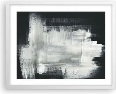 Produktbild von Gerahmtes Poster - Weißer Rahmen - Abstraktion Schwarz Weiß - 50x40 cm - Wand Bild - Wanddeko - Wandbilder - Kunstposter - Wandposter - Bilderrahmen - Bilder - Kunstdruck - Wandbild - P2WAA50x40-4173