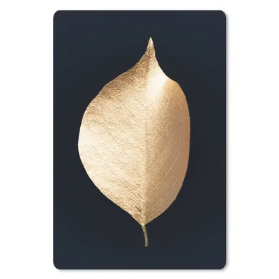Produktbild von MuchoWow® Mauspad Mousepad Blätter - Gold - Schwarz - Pflanzen - Luxus 18x27 cm - Mousepads - Maus Mat - Pad - Mausunterlage