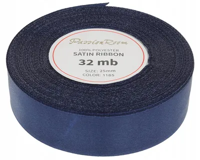 Produktbild von PassionRoom_pl Satinband Dekoband Dunkelblau 25mm 32m