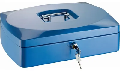 Produktbild von Alco Geldkassette Stahlblech 330x235xx90mm blau