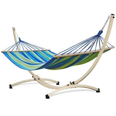 Immagine prodotto di Amaca Potenza con telaio Per due persone amaca con barra 220x160 cm I Telaio zincato 220 kg