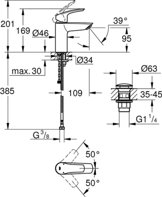 Produktbild von GROHE Eurosmart, Chrom