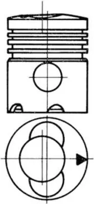 Produktbild von KOLBENSCHMIDT Reparatursatz Kolben / Zylinderlaufbuchse 91395971