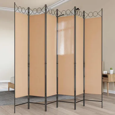Produktbild von Möbel 6-teiliger Raumtrenner Beige 240 x 200 cm StoffParavents - Paravents c7721