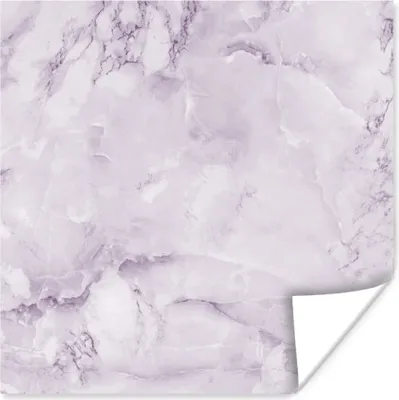 Produktbild von MuchoWow® Poster Marmor - Maserung - Violett 100x100 cm - Babyzimmer
