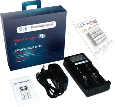 Produktbild von GLK Akku AAA Micro 4x NiMH Wiederaufladbare Akkus min. 1200 mAh +Ladegerät NEU