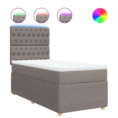 Produktbild von Boxspringbett mit Matratze Taupe 90x190 cm Stoff