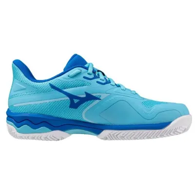 Produktbild von Mizuno Tennisschuh Padelschuh Wave Exceed Light 2 CC Damen Blau Weiß