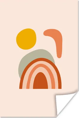 Produktbild von MuchoWow® Poster Sonne - Pastell - Sommer 120x180 cm - Kunstposter