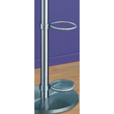 Produktbild von Edelstahl-Schirmhalter, mit Tropfmulde, links und rechts anbaubar