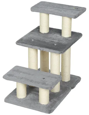 Productafbeelding van PawHut Honden trap met 3 treden, 54 cm hoog, huisdieren trap voor kleine honden