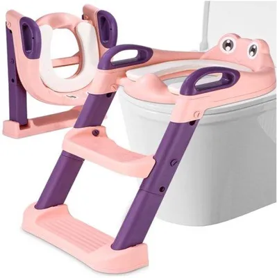 Produktbild von Famanu Toilettensitz für Kinder mit Trittleiter - Rosa