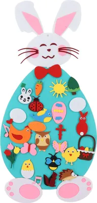 Produktbild von Kleinkind DIY Filz Kaninchen Set Wandbehang Hase Handwerk Ornamente für Home Party Dekoration