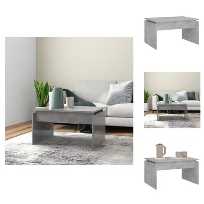 Image de vidaXL Table basse gris béton 68x50x38 cm Bois composite - Tables basses