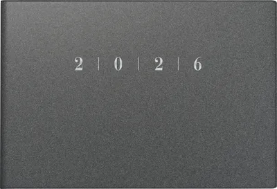 Image de rido® idé® 70-17 563 806 Calendrier de poche Septimus 2026 horizontal - 1 semaine / 2 pages, 15,2 x 10,2 cm, gris