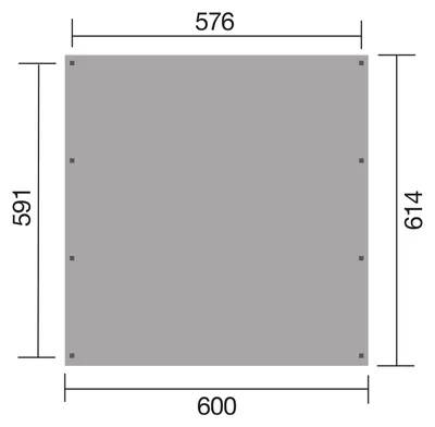 Produktbild von weka Doppelcarport 609 Gr. 1 mit Stahltrapezblechdach