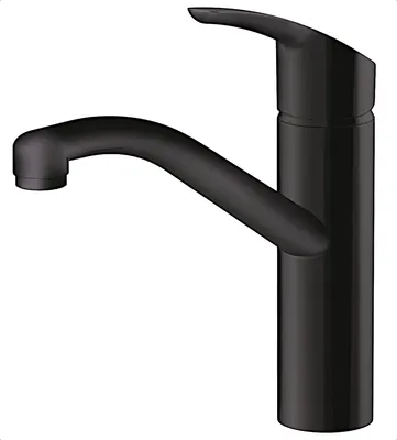 Produktbild von AquaCucina Armatur TELOS in SCHWARZ mit schwenkbarem Festauslauf / AquaPointer / Küchenarmatur / Einhebelmischer
