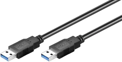 Produktbild von Goobay 96117, 5 m, USB A, USB A, USB 3.2 Gen 1 (3.1 Gen 1), Männlich/Männlich, Schwarz