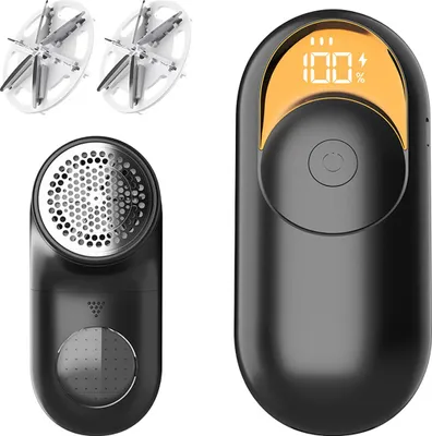 Produktbild von Fusselentferner elektrisch, 3-Gang Stoffrasierer mit LED Anzeige, 6-Klingen System, USB-C Akku, für Kleidung & Möbel