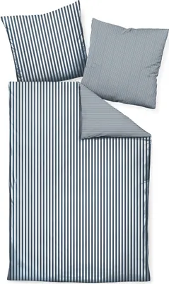 Produktbild von Janine Design Mako-Satin Bettwäsche-Garnitur modernclassic 3912 Farbe atlantik Größe 135x200 + 80x80cm