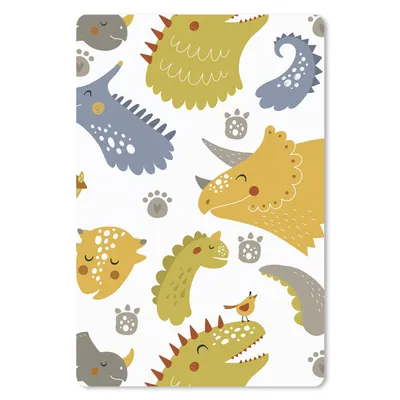 Produktbild von MuchoWow® Mauspad Mousepad Dinosaurier - Schnittmuster - Jungen - Dino - Kinder 18x27 cm - Mousepads - Maus Mat - Pad - Mausunterlage